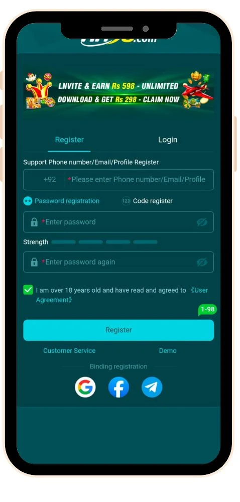 login & register