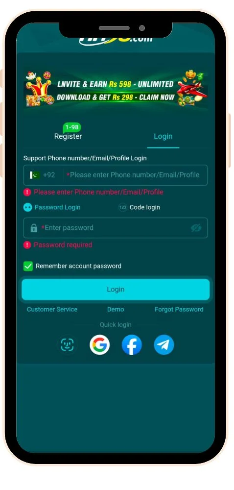 login & register