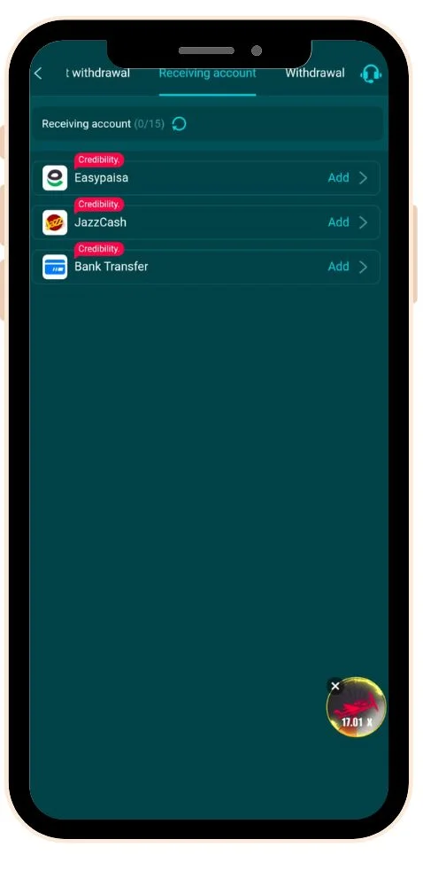 hh98 deposit & withdraw